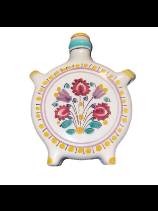 modra Other - Antique Modra Ceramic Flask/decanter - Czechoslovakia. Handmade.Signed by artist